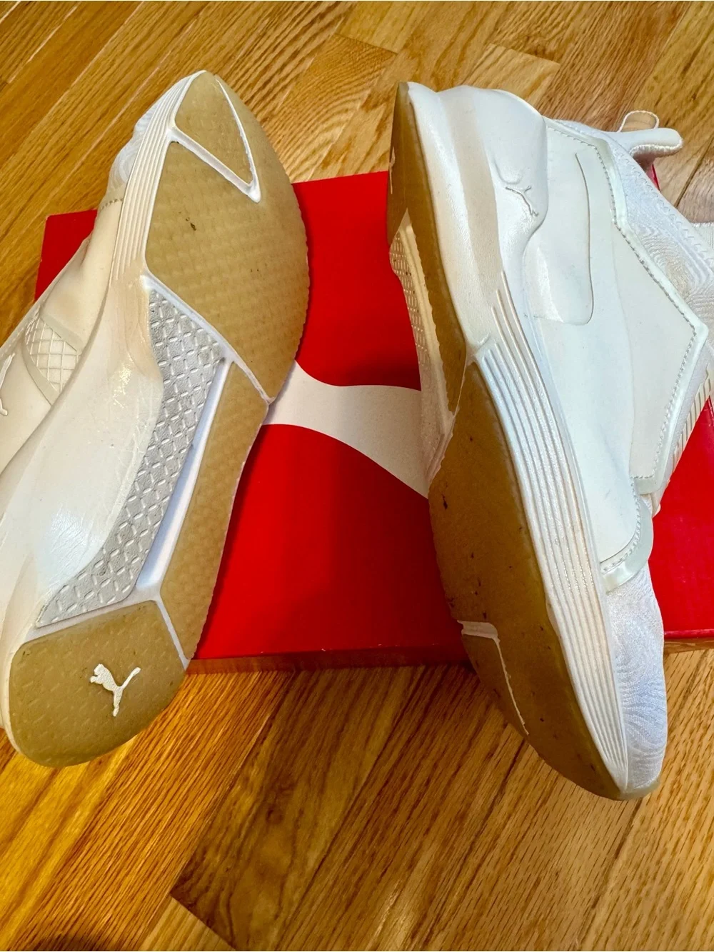 Puma Kids White Slip-On High-Top Sneakers